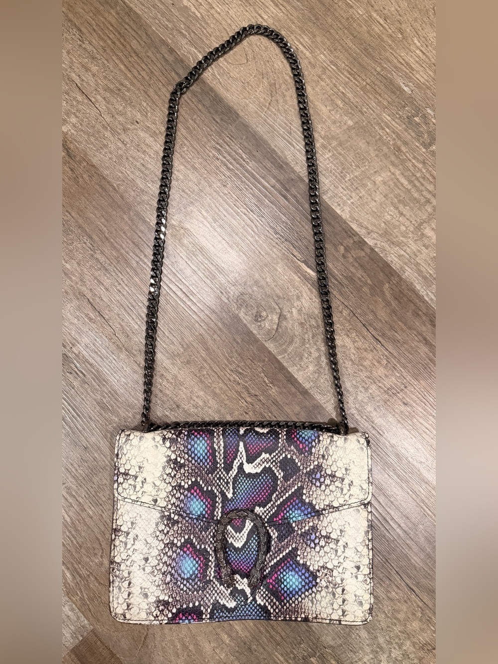 Persaman New York Made in Italy Genuine Leather Snakeprint Purse